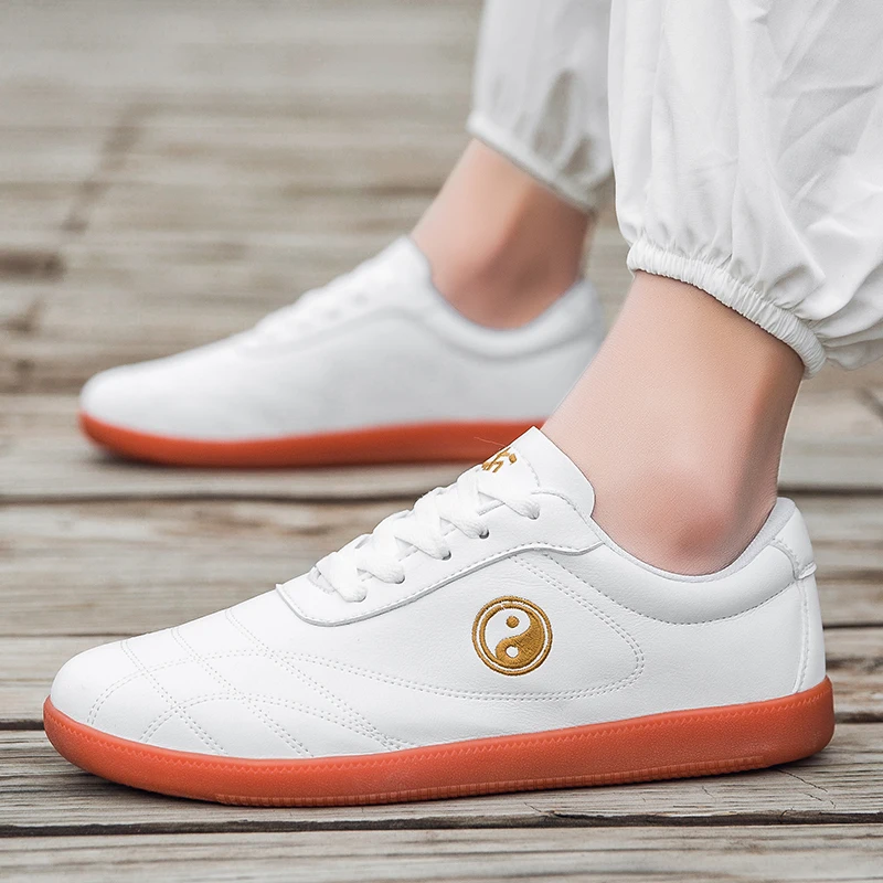 Couple Comfortable Leather Kung Fu Shoes Professional Men's Women's Martial Arts Shoes Unisex Martial Arts Taiji