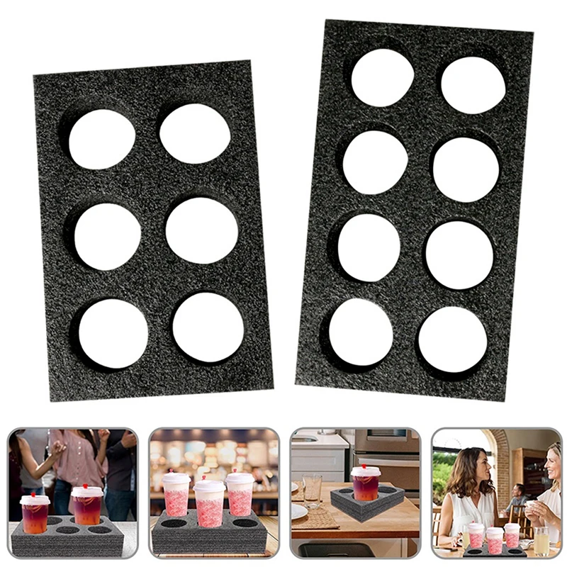 Cup Carrier Holder Drink Tray Takeout Coffee Trays Disposable Beverage Delivery Holders Out Take Packing Go Carry Drinks 2