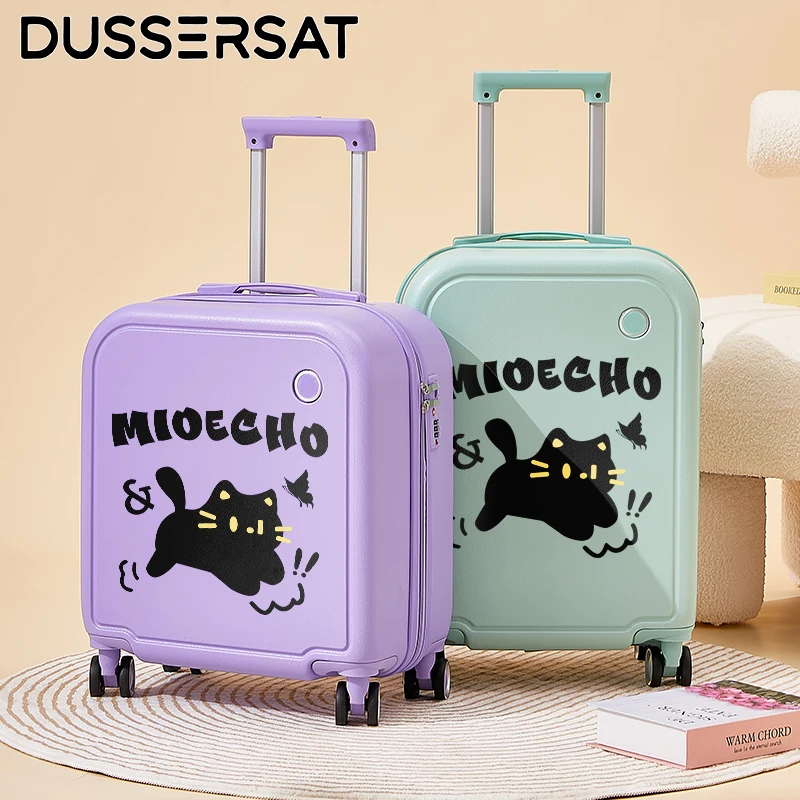 Cartoon Printed 18 20 Inch Small Cabin Luggage Hard Shell