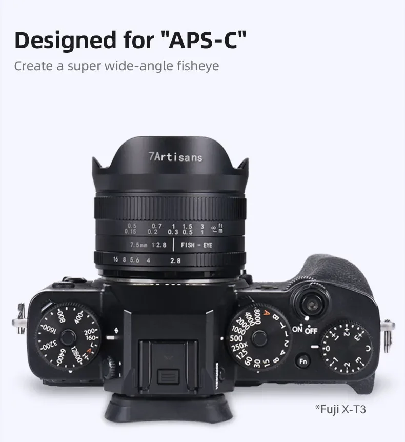 7artisans 7.5mm F2.8 II Ultra Wide-Angle Fisheye Camera Lens for Sony E Canon EO
