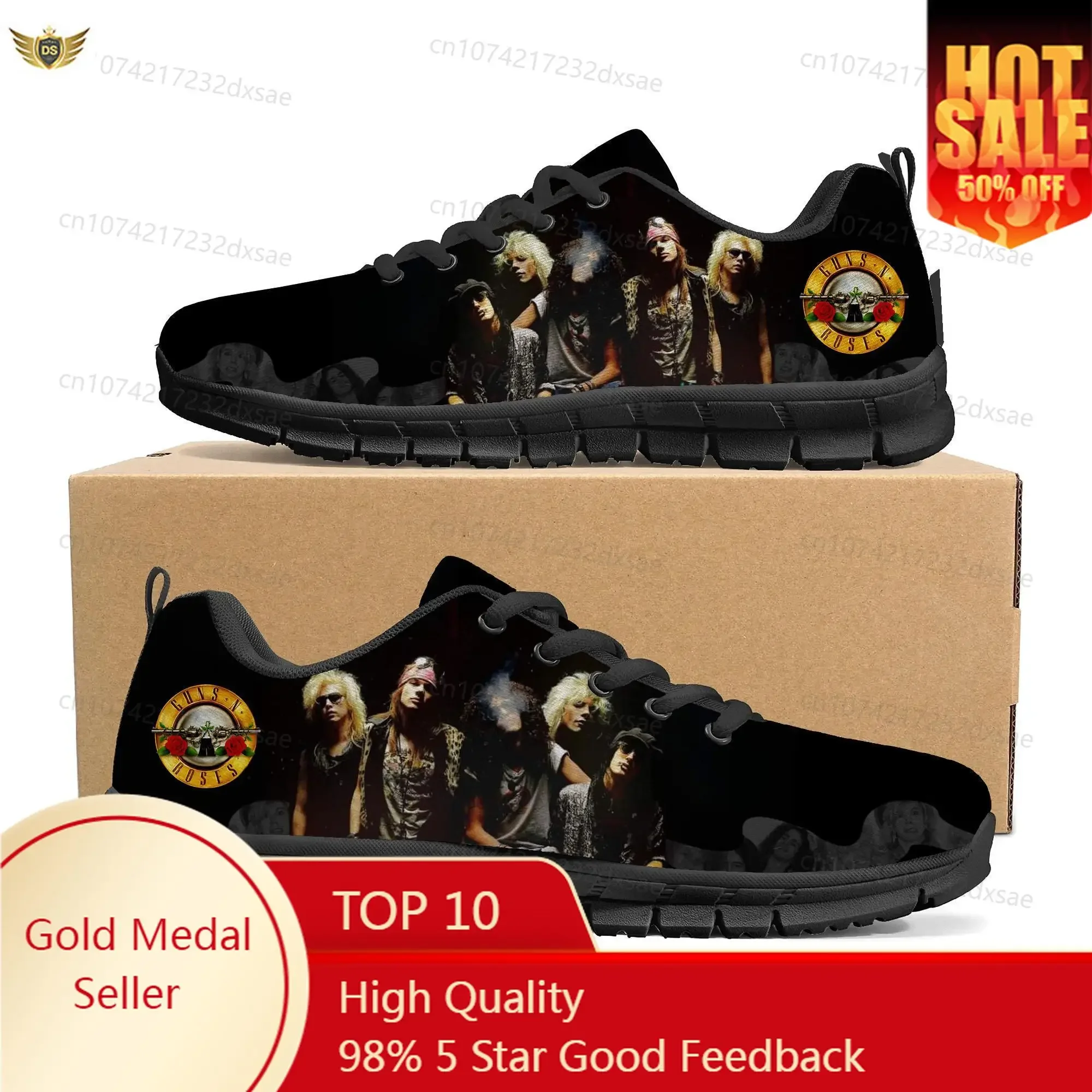 

Guns N Roses Heavy Metal Rock Band Sports Shoes Mens Womens Teenager Kids Children Sneakers Custom High Quality Couple Shoes