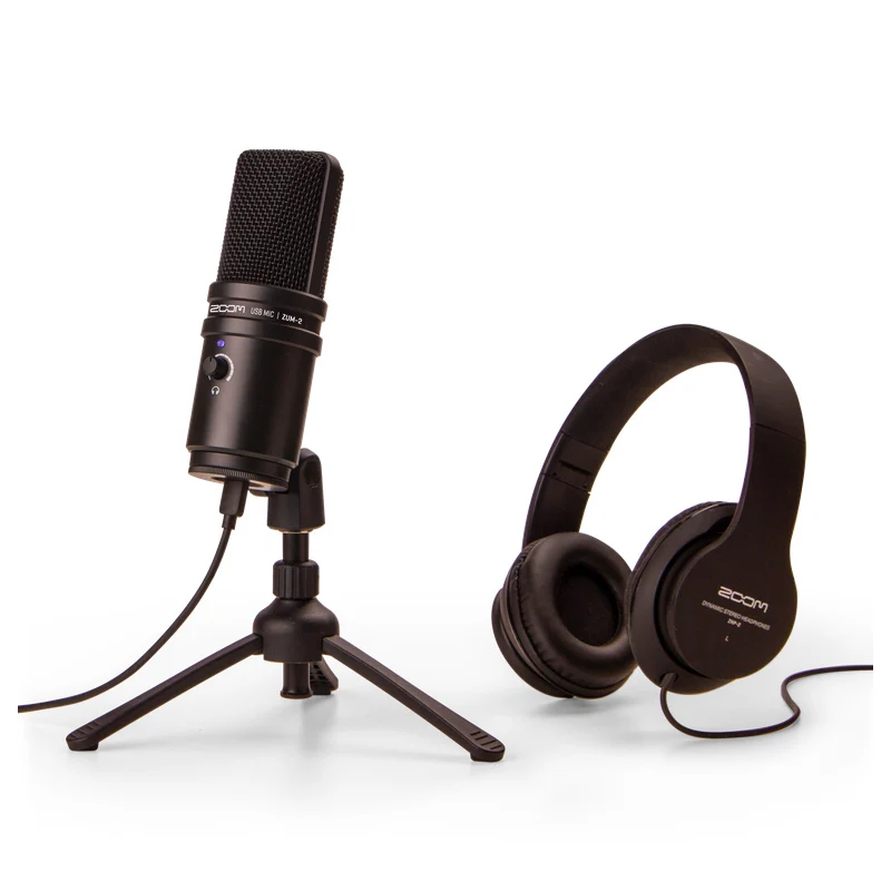 ZOOM ZUM-2 Podcast Mic Pack, Podcast USB Microphone, Headphones, Tripod, Windscreen, USB Cable, For Recording, Music, Voice-Over