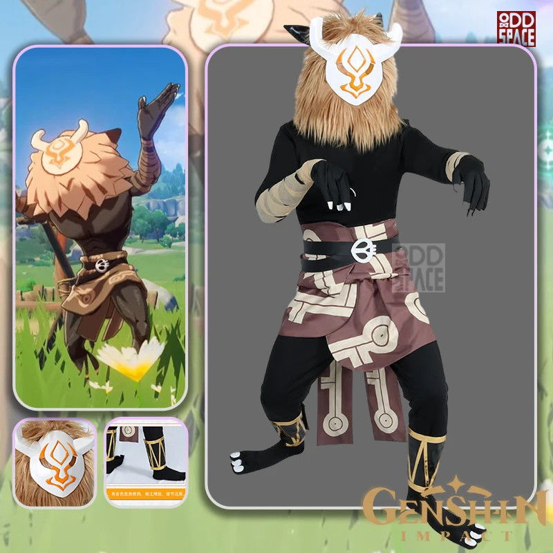 

Hilichurl Cosplay Genshin Impact Cosplay Costume Game Common Enemies Hilichurl Genshin Cosplay Headgear Outfits Monster Mask