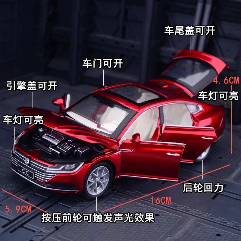 1:32 Volkswagen CC arteon Car Model Alloy Car Die Cast Toy Car Model Pull Back Children's Toy Collectibles Christmas gift 2