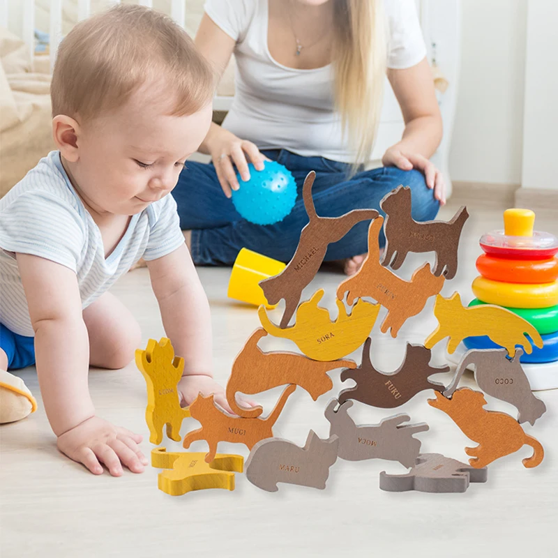 Montessori Stacking Blocks Wooden Toys Cat Balancing Games Educational Wooden Puzzle Toys For Children Home Decorations Desktop 2 Montessori Stacking Blocks Wooden Toys Cat Balancing Games Educational Wooden Puzzle Toys For Children Home Decorations Desktop 2