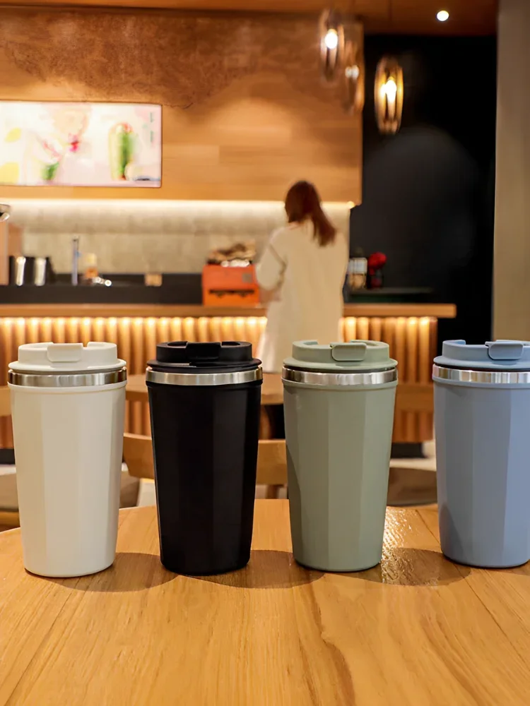 

Холодная сталь с шестигранной крышкой, противоскользящая горячая чашка или формат следов, нержавеющая Тепловая портативная система 500 мл 304 для кофе и чая