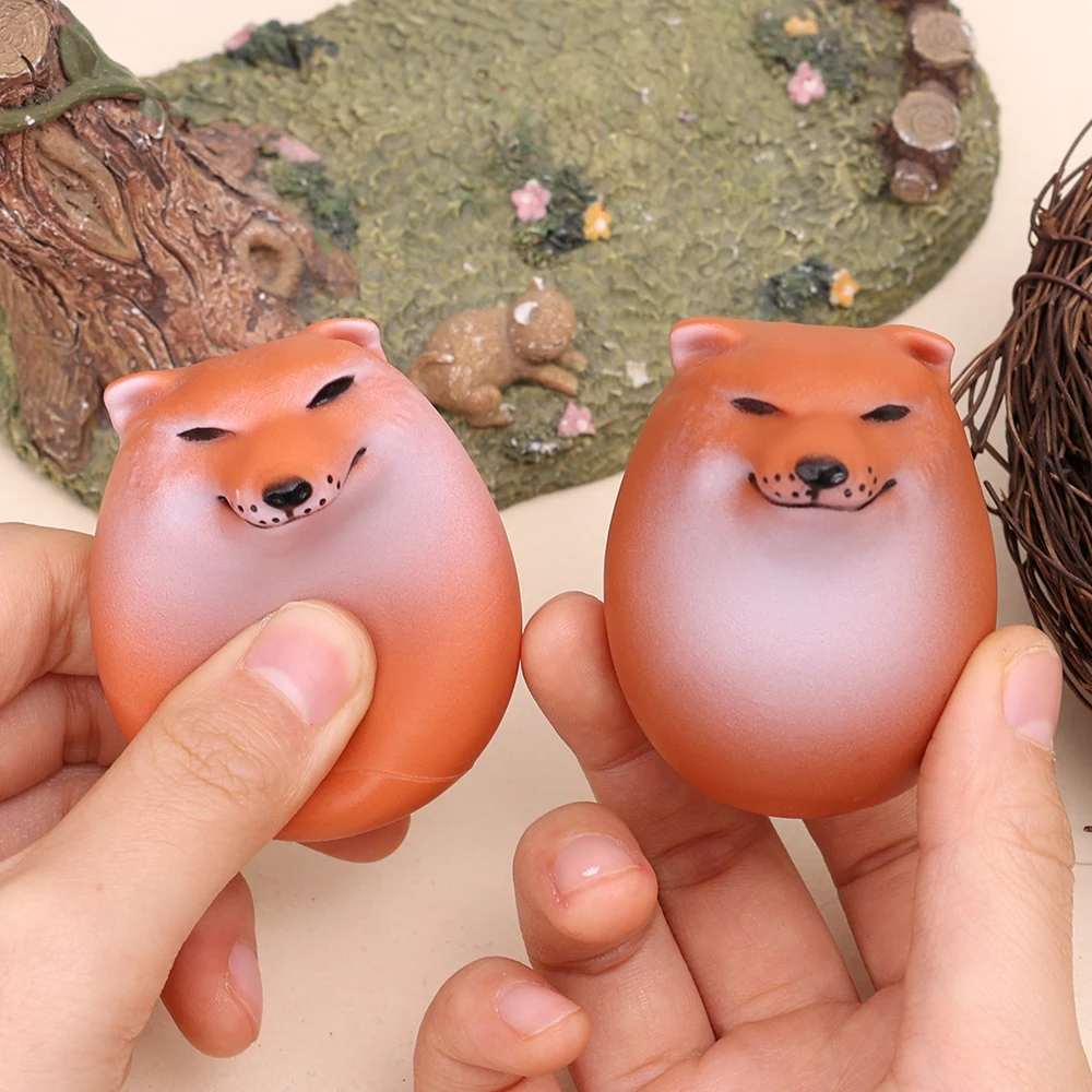Creative Dog Egg Pinch Le Cute Simulation Chai Dog Egg Sponge Squeeze Rebound Toys Children Adult Decompression Props 4
