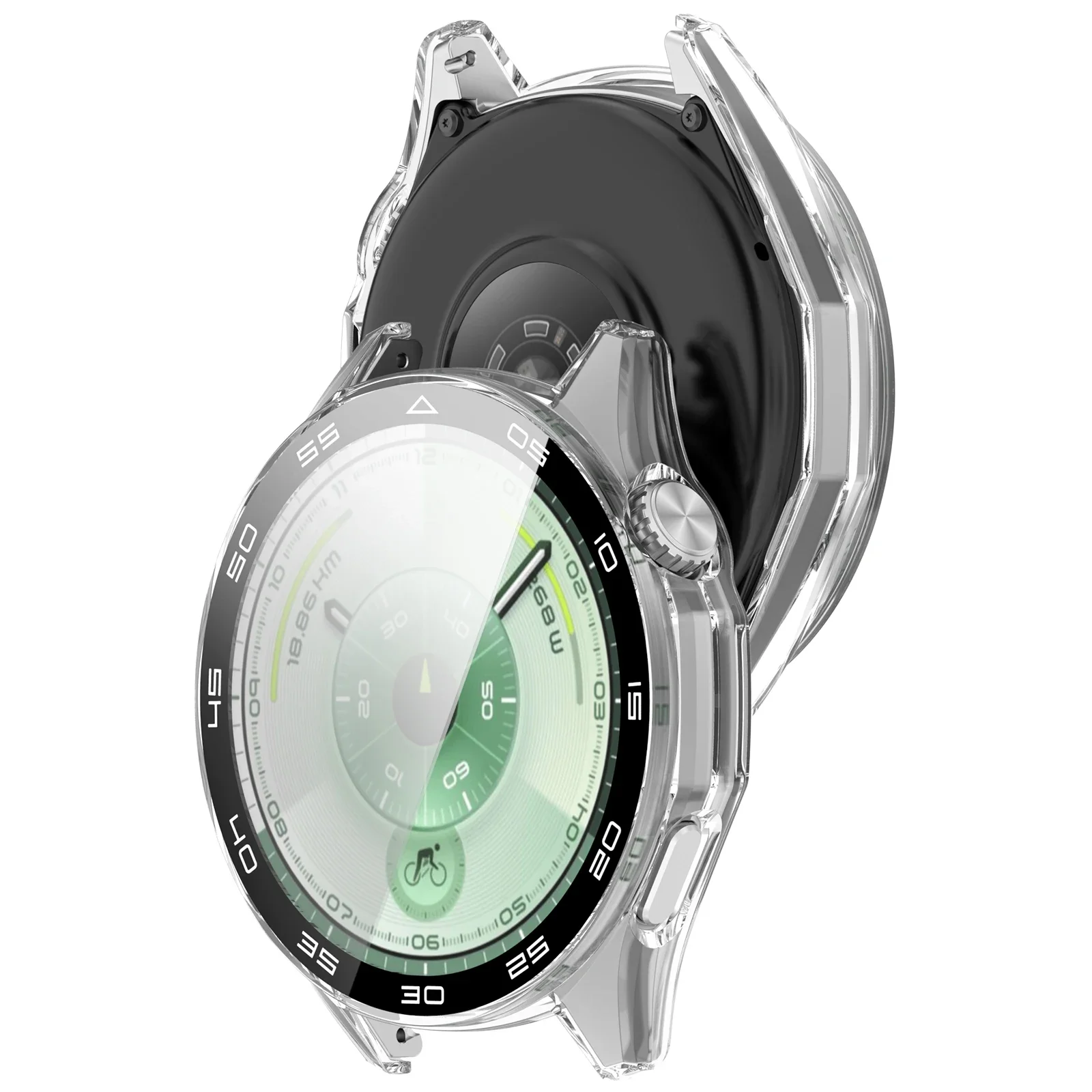 Premium Screen Protective Case with HD Tempered Glass for 46mm Smart Watch, Impact-Resistant Cover