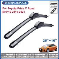 Car Front Wiper Blade For Toyota Prius C Aqua NHP10 2011~2021 Windscreen Windshield Windows Car Wiper 2020 2019 2018 1