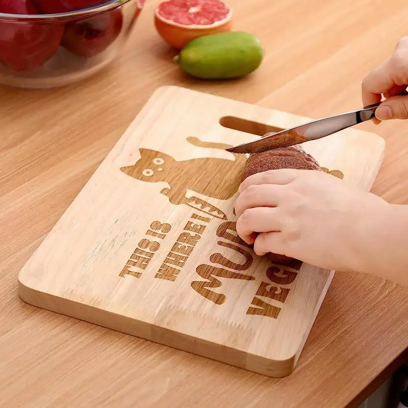

Cat Design Chopping Board Kitchen Tools Wooden Easy Clean Nonslip Plastic Food Cutting Block Mat Tool Kitchen Cook Supplies