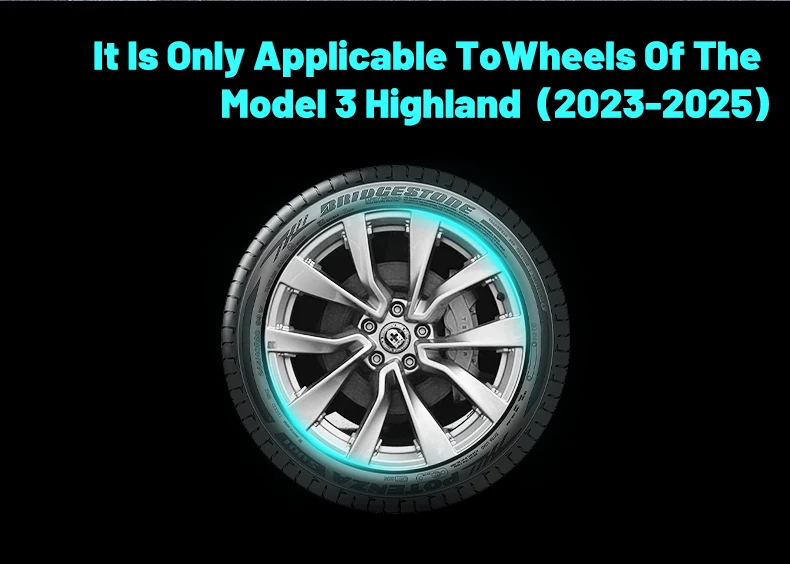 4 Stück Felgenschutzringe für Tesla Model 3 Highland 2024-2026, 19 Zoll, hoher Schutzgrad, Felgenabdeckung, Zubehör – Detail 3