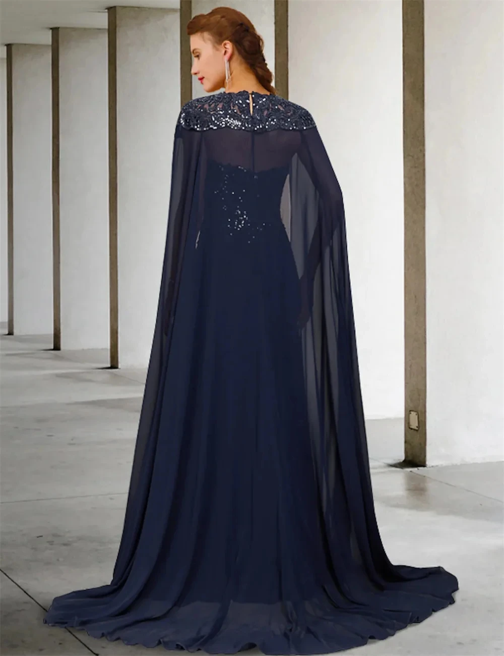 Fancy Mother of The Bride Dresses Luxury Wedding Party Dresses Strapless Detachable Shawl Floor Length Lace Sequins Customized