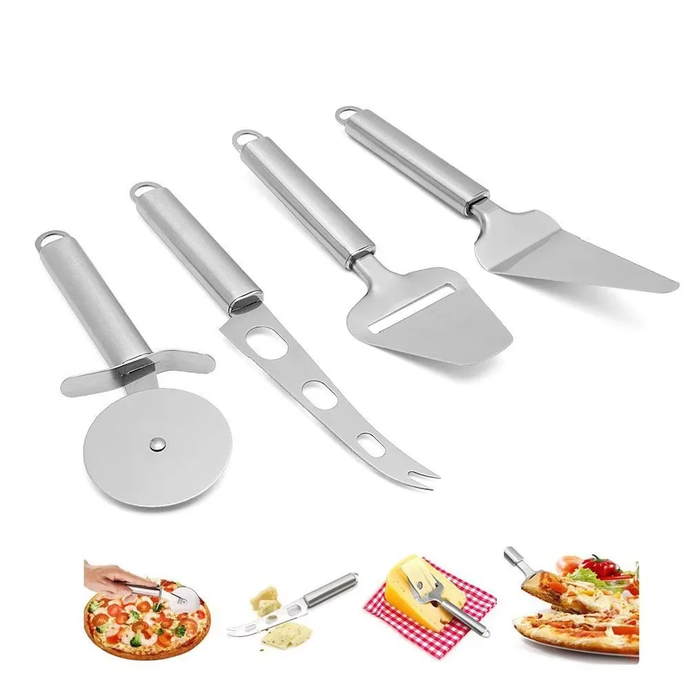 4 Pcs Cheese Slicer Stainless Steel Cheese Slicer Cutter Butter Spreader Knife Kitchen Tools Set YY079