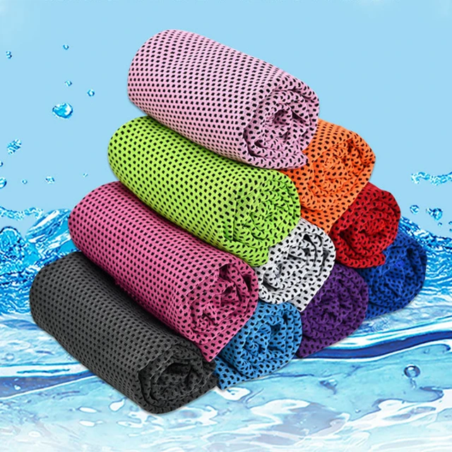 Toalla fría de colores para hombre y mujer, paño de baño frío para gimnasio,  Yoga, deportes, correr, fútbol, baloncesto, hielo, playa, regalo para  amantes - AliExpress