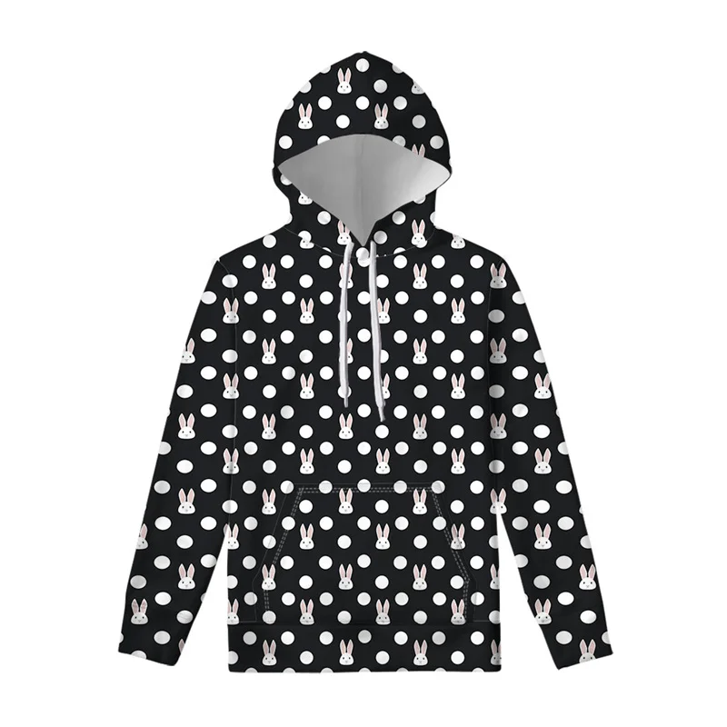 Sudadera con capucha con estampado 3D de lunares y flores para hombres y niños, jersey de moda Harajuku, sudadera holgada para primavera y otoño, ropa para mujer
