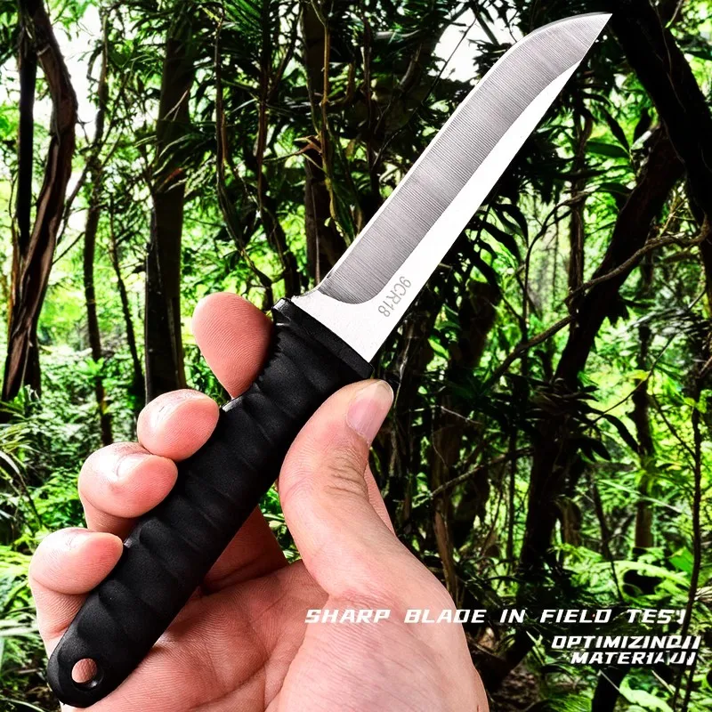 Meat Cleaver 5Cr15Mov Stainless Steel Meat Cleaver Sharp Boning Knife Fishing Accessories Knife with Holster Multifunction Vegetable Peeler