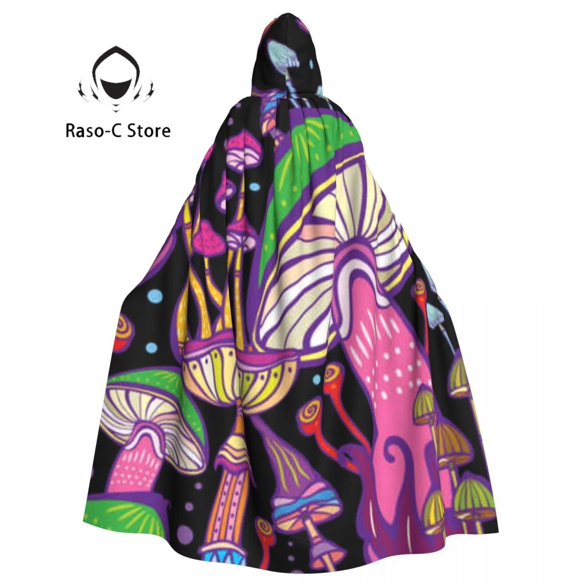 

Unisex Adult Mushrooms Cloak with Hood Long Witch Costume Cosplay
