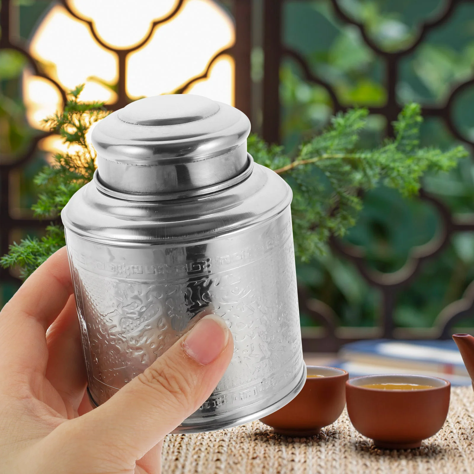 

Stainless Steel Tea Tea Packaging Iron Box Household Portable Mini Metal Tea Box Small Sealed Tea Canister Food Container