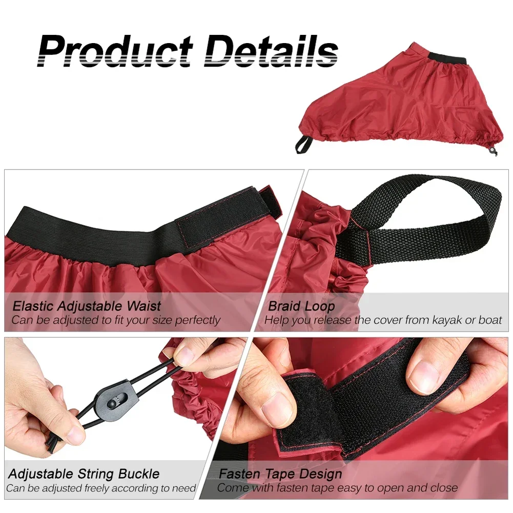 Universal Adjustable Sport Waterproof Nylon Kayak Spray Skirt Durable Water Sport Deck Sprayskirt Deck Cover For Most Kayaks