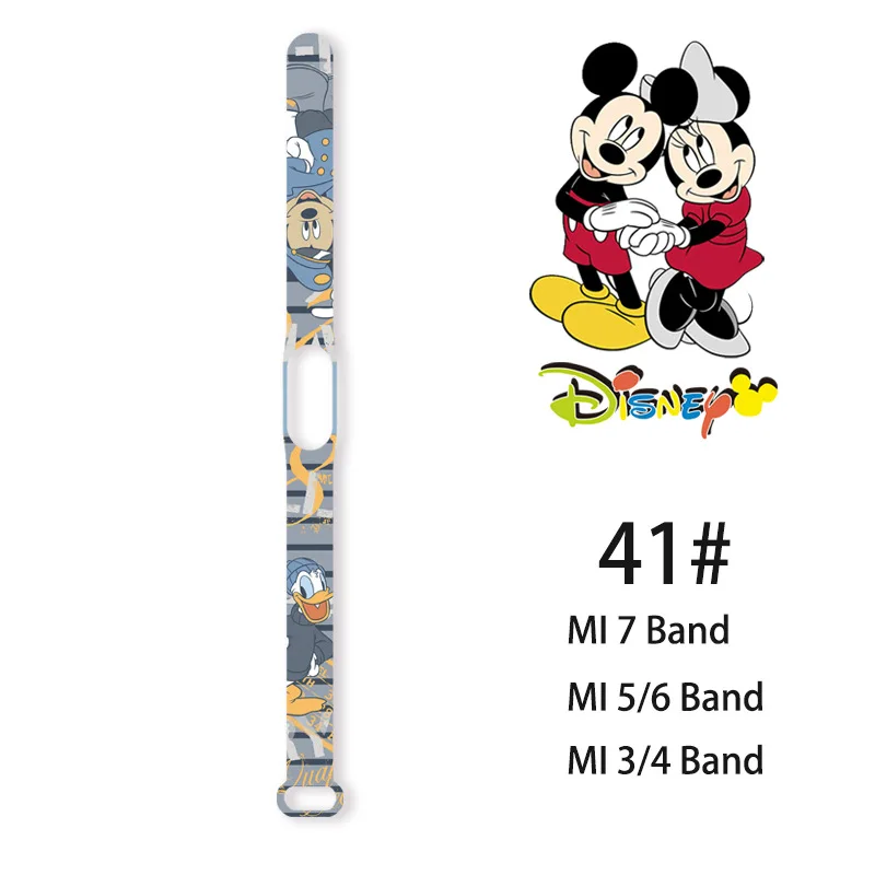 thumbnail image 1 of Correa de Mickey Mouse para reloj inteligente, pulsera de silicona para Xiaomi Mi Band 6, 5, 4, 3, 7, band5, band6, 1 of 5