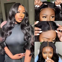 Perruques sans colle Body Wave en cheveux humains, dentelle transparente 6x4 5x5, prêtes à porter, pré-épilées, pré-coupées, perruques brésiliennes Body Wave pour femmes, densité 180% 2