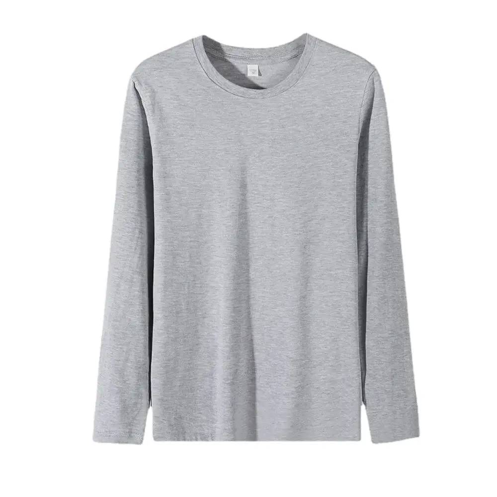 

Long Sleeve T-Shirts Men Women Solid Cotton Top Basic Tshirts Male Female Slim Tee Shirt Plus Size