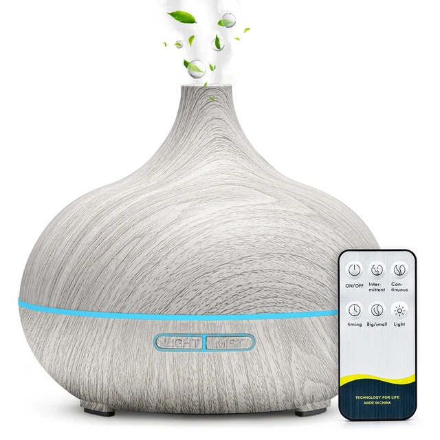 Air Humidifier Essential Oil Diffuser 500ML With Lights Remote Control Ultrasound Electric Aromatherapy Diffuser 1