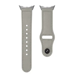 Premium Leather Strap - Stylish & Lightweight 45mm Watch Band for Google 1 2 3 - 41mm (Gray)