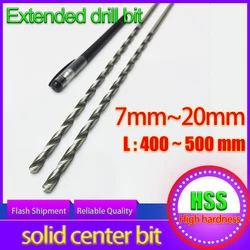 Extended Drill Bit High Hardness Woodworking 400mm/500mm Long High-speed Steel Drill Bit With Extra Long Straight Shank