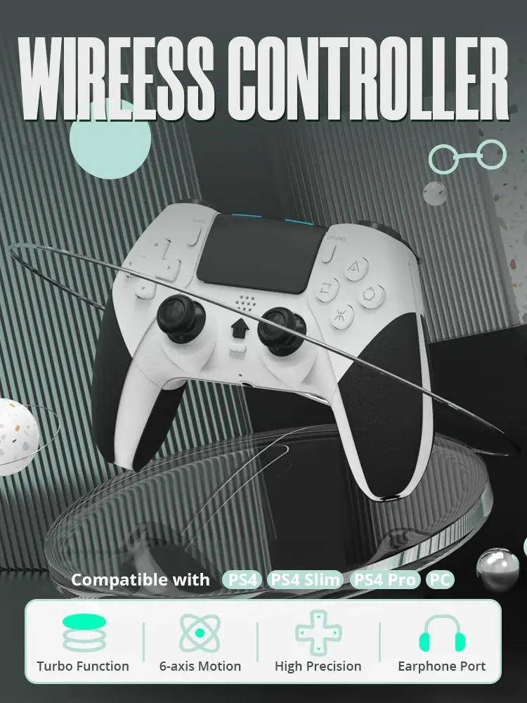 New 2024 DATA FROG Bluetooth Wireless Controller For PS4 Controller Gamepad