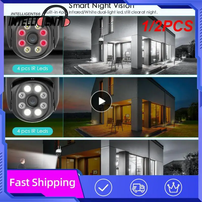 

1/2PCS 8MP Binocular Security Camera Outdoor WiFi PTZ Dual Lens 4MP Surveillance CCTV IP Camera AI Tracking P2P IP66 ICsee