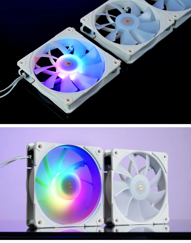 ZL-120 3 IN 1 ARGB PC Case Fan 120mm 4PIN PWM Temperature Control 3PIN ARGB CPU
