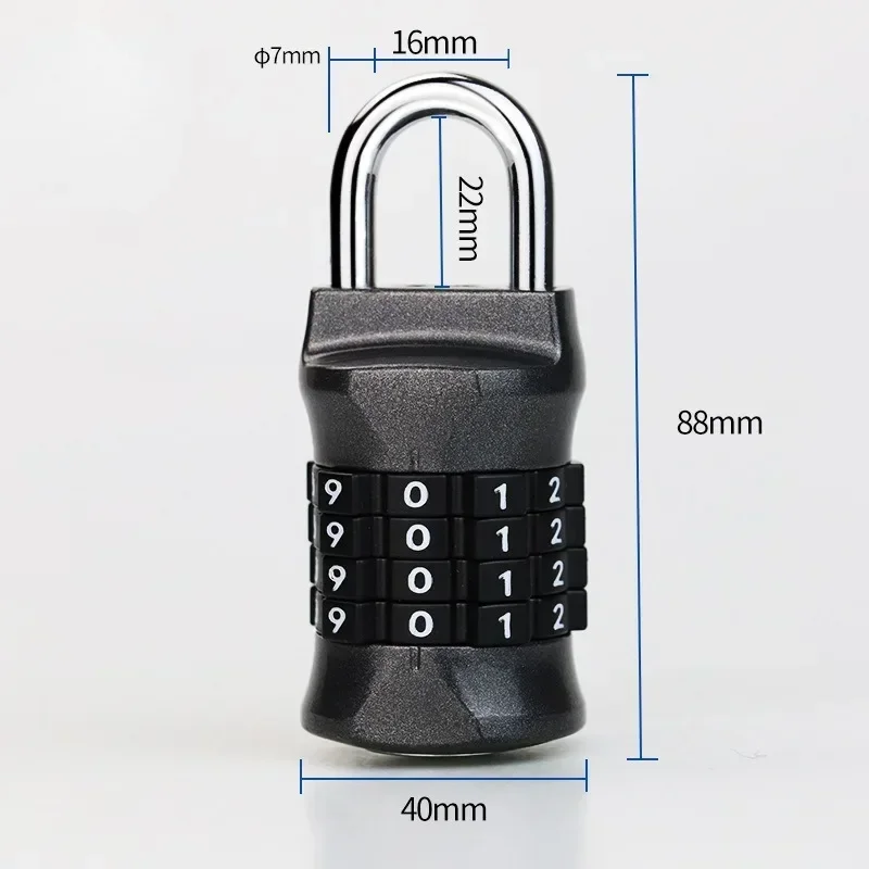 4-digit Mini Digits Lock Number Password Combination Padlock Safety Travel Security Lock for Luggage Lock Padlock Gym - Image 4