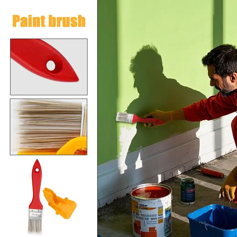 Edging Paint Brush Wooden Handle Edge Trimmer Paint Edger Brush Multifunctional Corner Paintbrush Handheld Painting Tool For