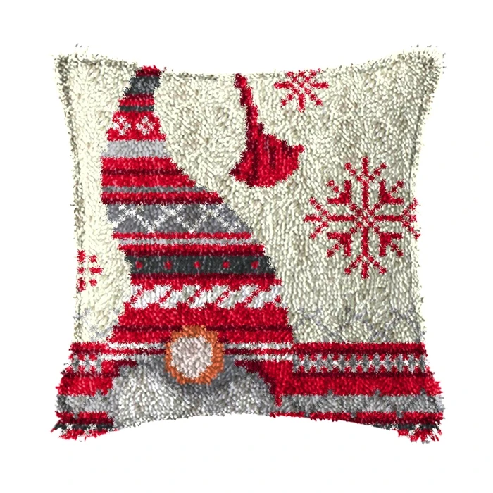 Christmas Latch Hook Kits Rug Latch Hook Pillow Cushion Carpet Embroidery Mat Fomiaran For Needlework Crochet Cross Stitch Gift
