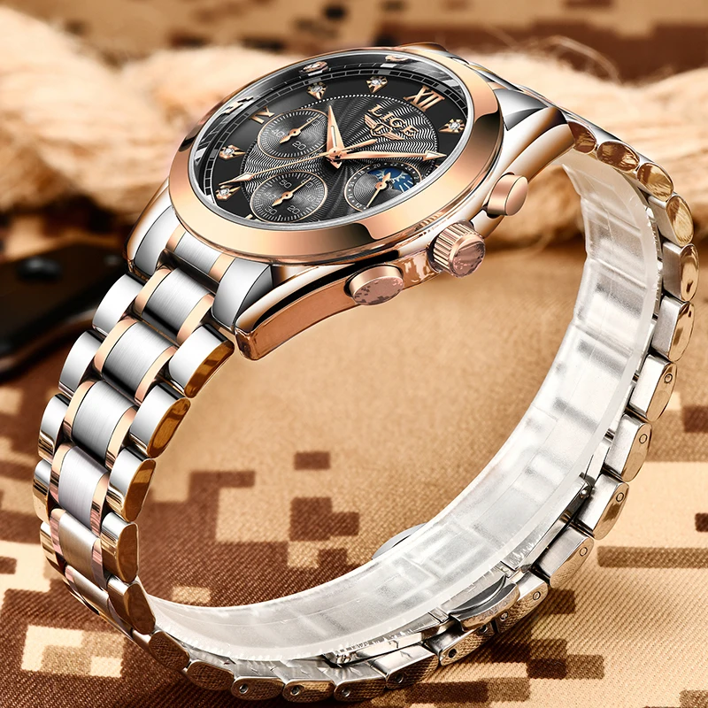 LIGE New Fashion Watch Women Watches Ladies Stainless Steel Bracelet Waterproof Watches Female Quarzt Clocks Relogio Feminino