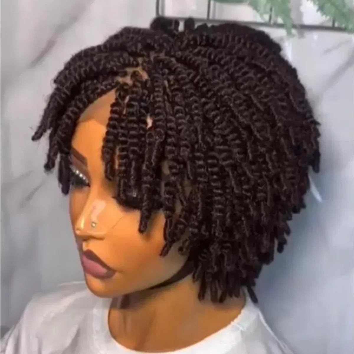 braided wig Kinki small twist, box braids, wig for black women