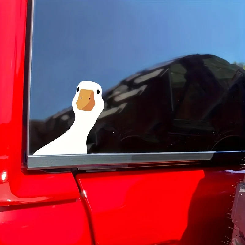 Charming Weatherproof Vinyl Duck Decal - Easy-to-Apply Adorable Window Sticker