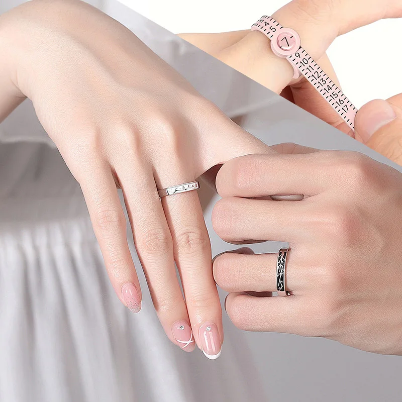 Ring Size Measuring Tool with Magnifying Glass