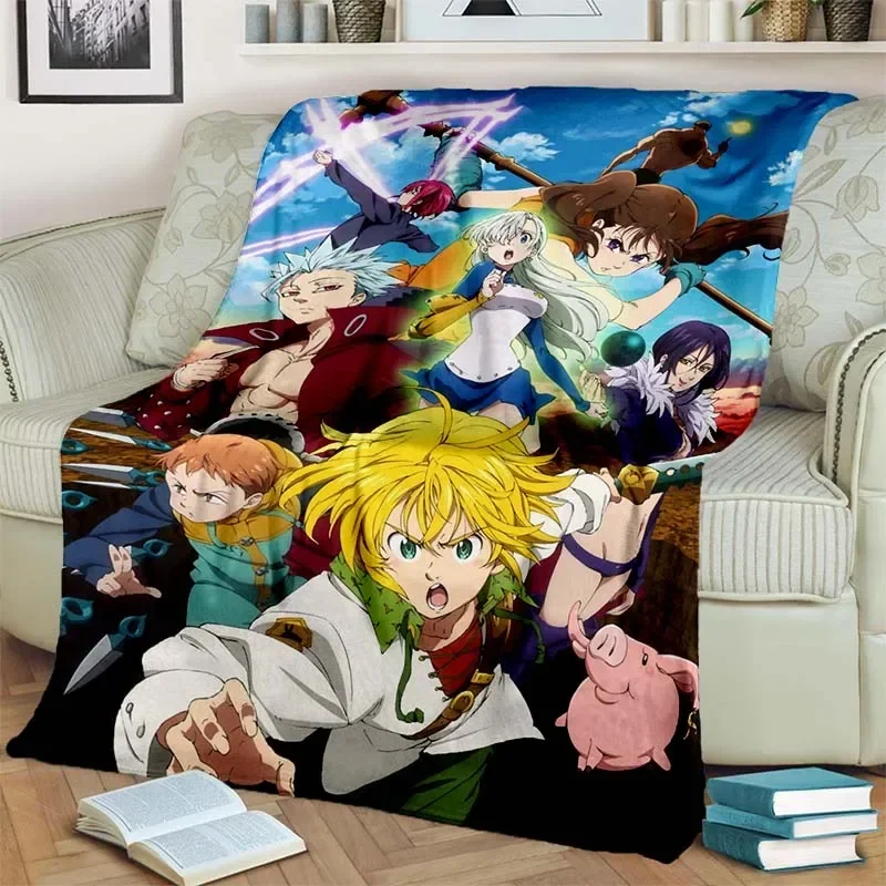 The Seven Deadly S-Sins Pattern Lightweight Throw Blanket,Multi-purpose Holiday Gift Blanket Warm And Soft Blankets All Seasons 4