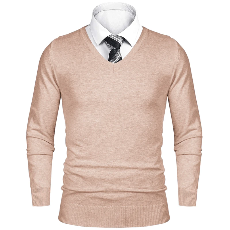 Animal Game Mens Business Sweater Casual V Neck Pullover Cold Blouse Outdoor Lightweight Woolen Knit Men Luxury Men's Sweater