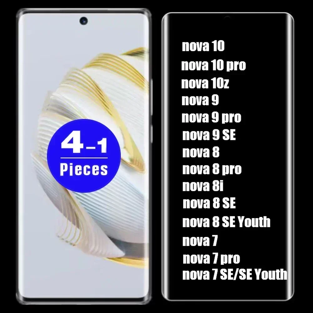 

1-4 шт. Защитная пленка для экрана Huawei nova 10 10Z 9 8 pro, закаленное стекло для Huawei nova 7 SE Youth 8i, защитная пленка для смартфона