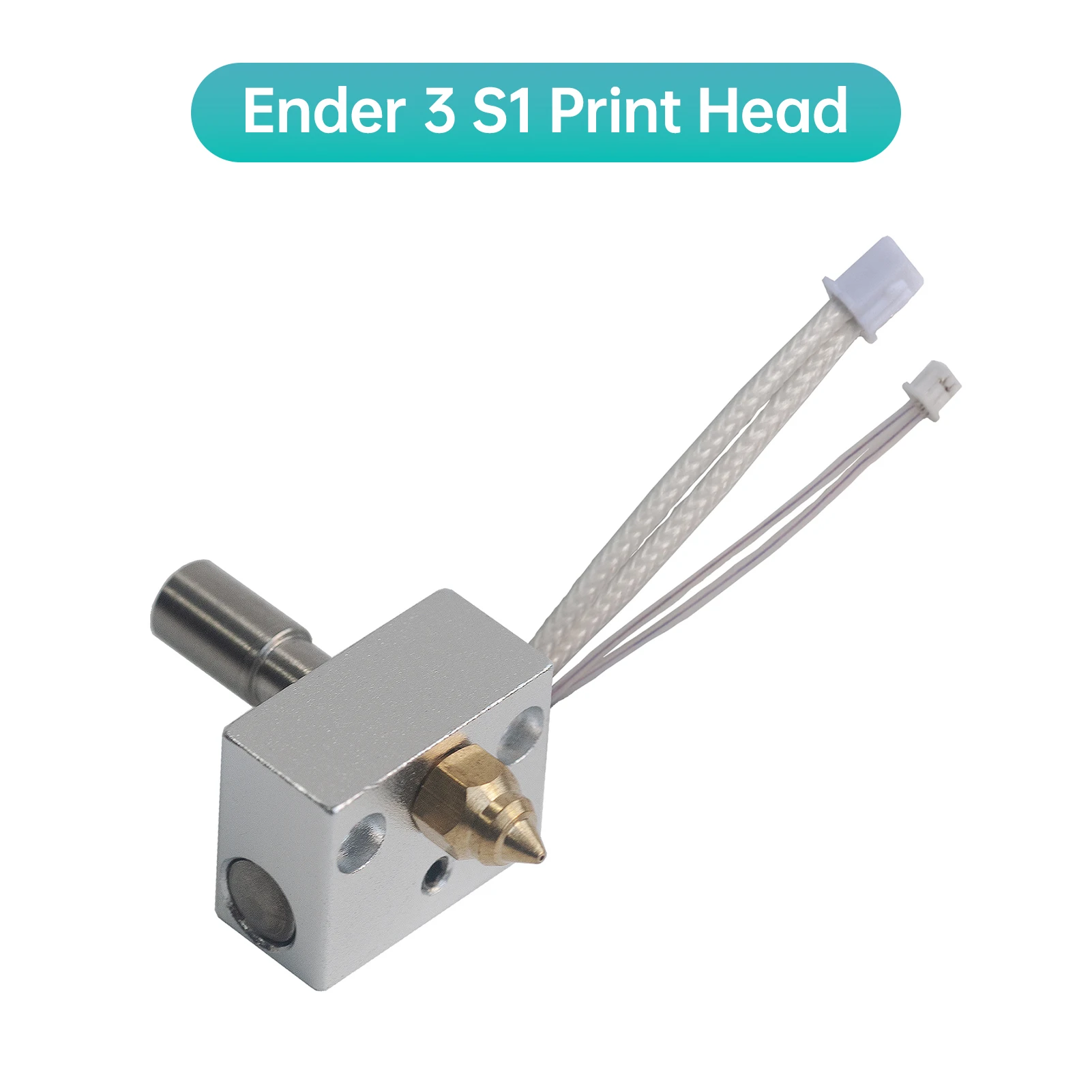 업그레이드된 핫엔드 압출기 히터 블록 키트, 고온 500 ℃ 호환 Ender 3 S1 3D 프린터 깍지, 실리콘 양말 포함, 0.4mm
