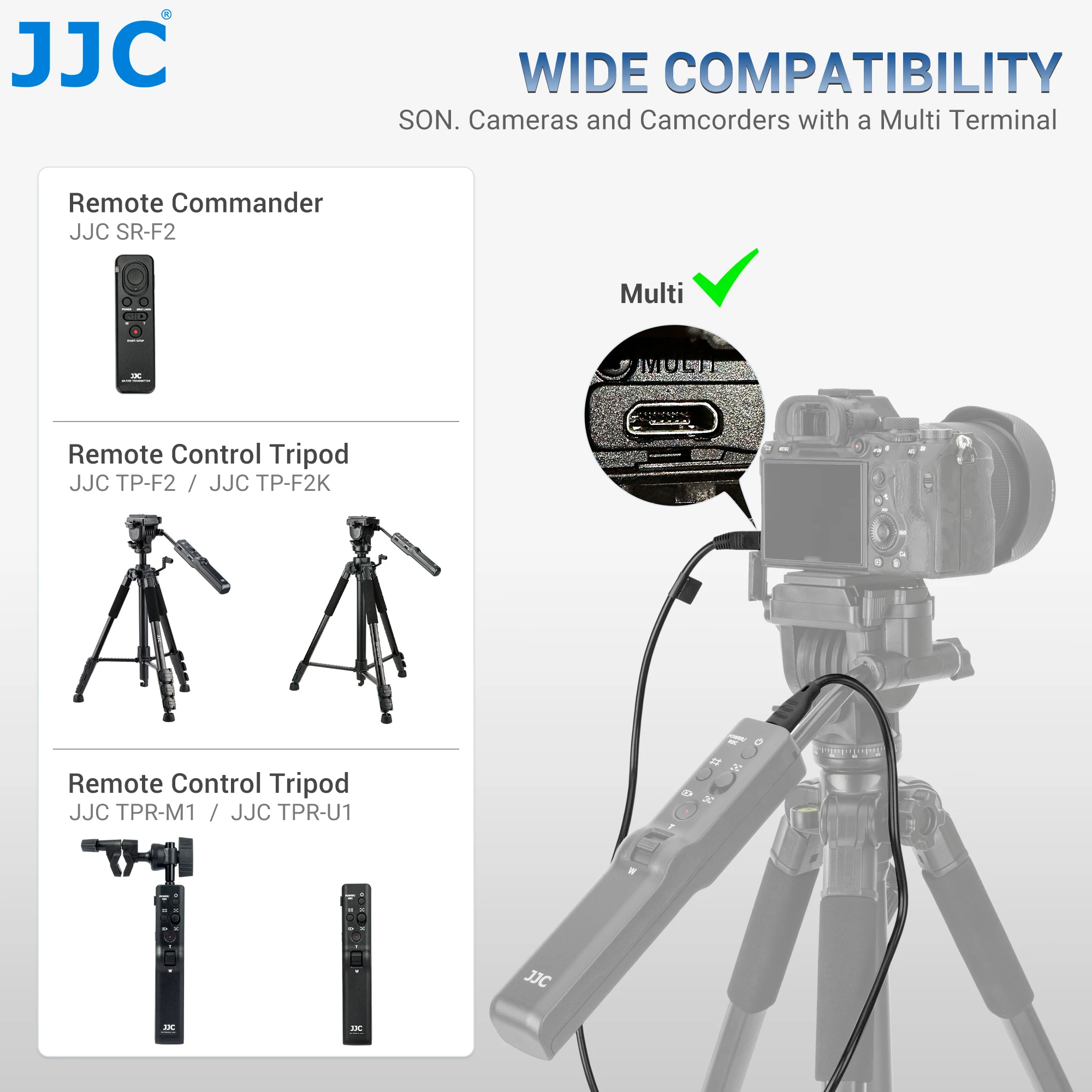 Camera Remote Shutter Button Camera Remote Shutter Release Connecting Cable fits Sony camera/ camcorder with a Multi-terminal compatible with JJC remote