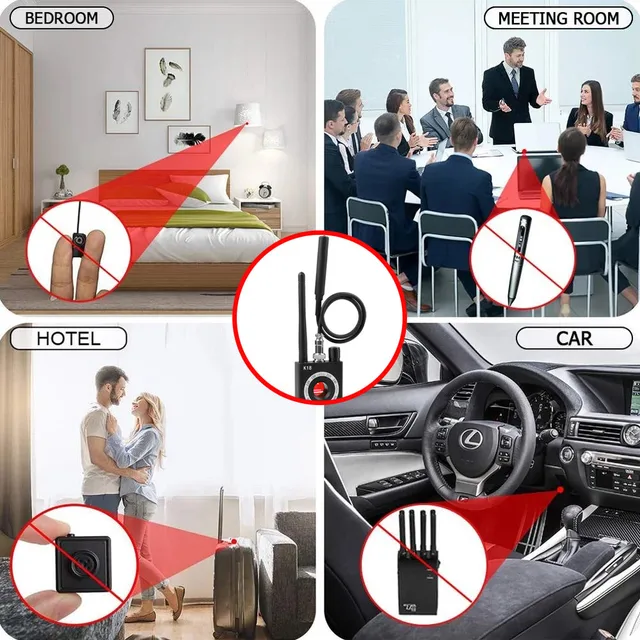 K18 Anti Candid Camera Detector Bug Wiretapping Finder GPS Signal Wireless Lens RF Spy Tracker Detect Multi-function Anti Camera 6
