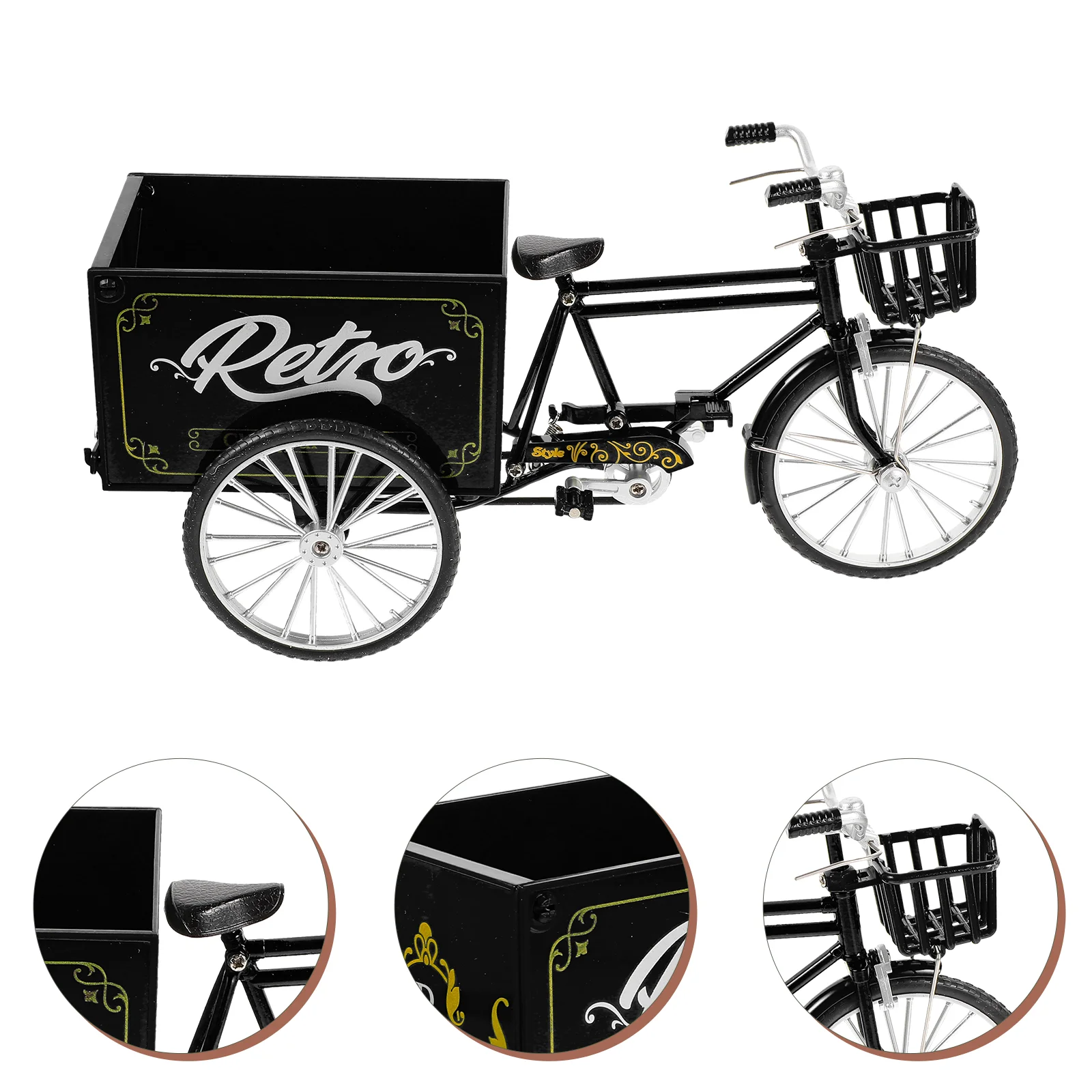 

Tricycle Model Desktop Crafts Decoration Ornament Bike Car Bedroom Alloy Crafting Office Sculpture