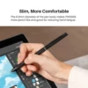 HUION PW550S Battery-free Pen PenTech 3.0 Slim Stylus 9.5mm Diameter for Graphics Tablet Inspiroy 2 G930L Q630M Kamvas 22 Series 2