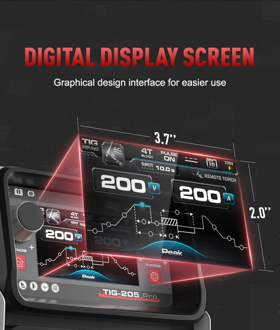 앤델리 TIG-250PRO 220V/110V AC DC 콜드 스팟 펄스 HF TIG 용접기