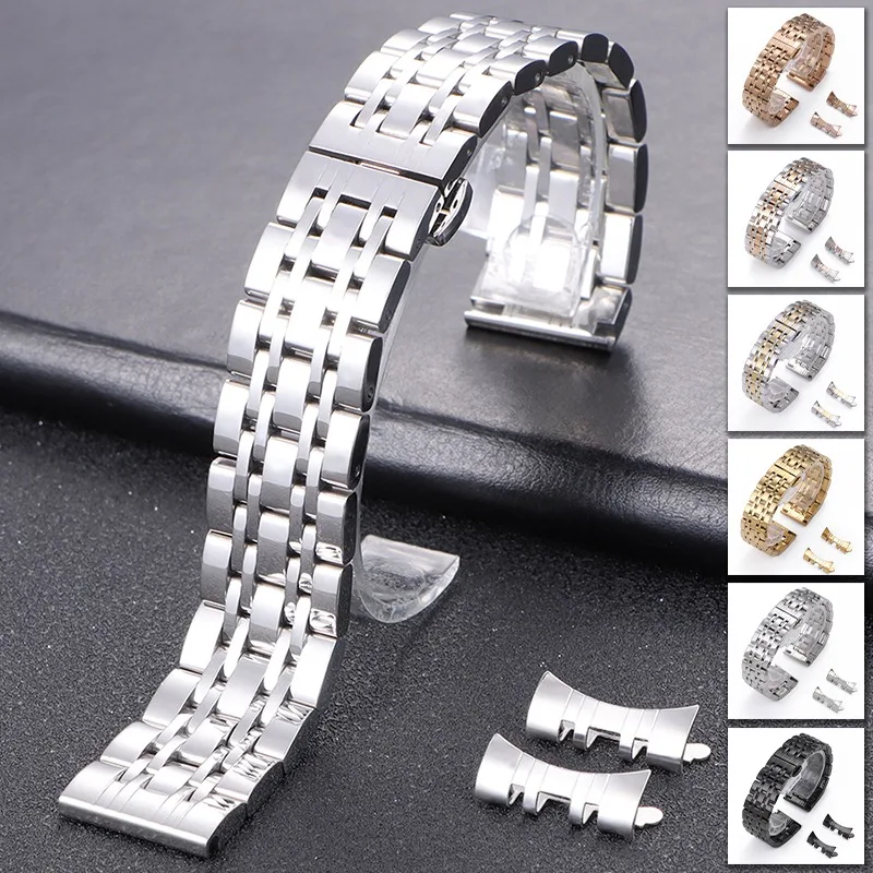 Premium Stainless Steel Watch Strap with Deployment Clasp - Adjustable Metal Band