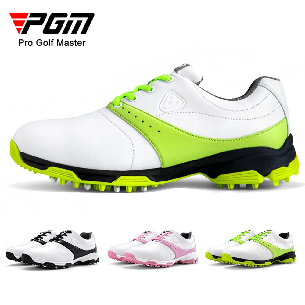 PGM Golf Shoes Women's New Waterproof Microfiber Shoes Anti-Slip Super Soft Midsole Sneakers